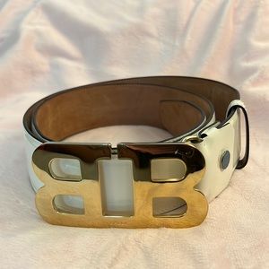 White Bally Men’s Belt, OS